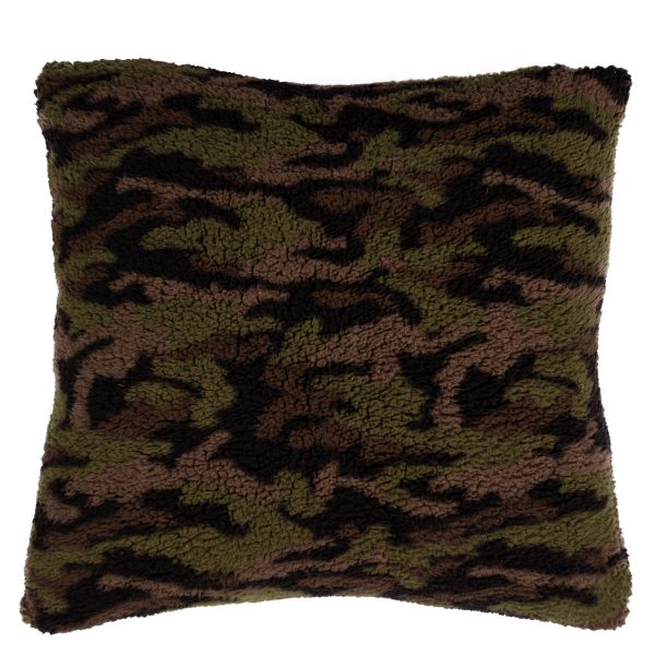 Kissenhülle aus Polyester und Baumwolle, dunkelgrün in 50x50cm, zoeppritz Reborn Camouflage