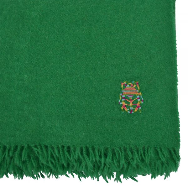 Blanket from alpaca, grass in 130x180cm, zoeppritz Mad Attitude