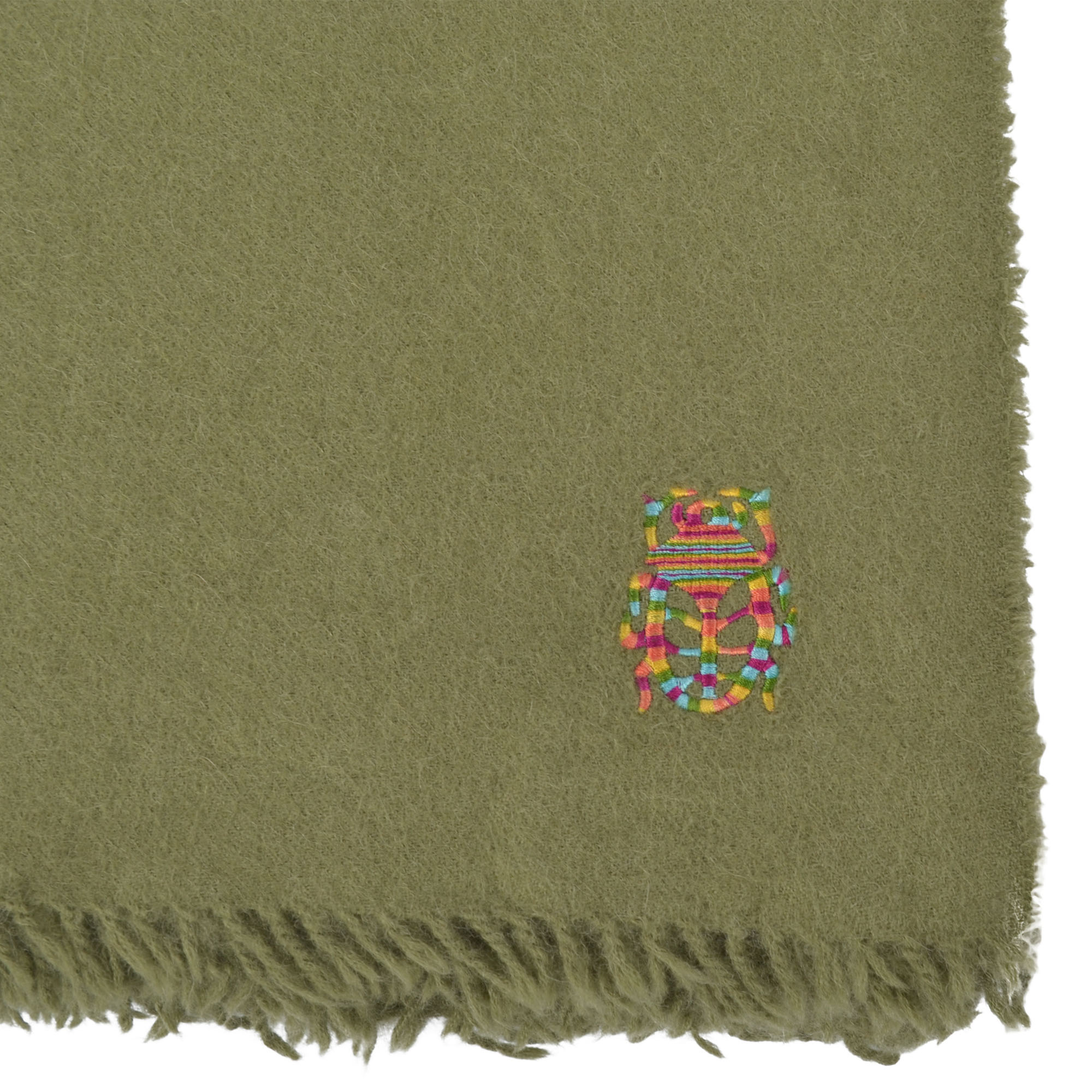 Blanket from alpaca, green in 130x180cm, zoeppritz Mad Attitude