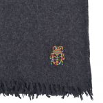 Blanket from alpaca, anthracite in 130x180cm, zoeppritz Mad Attitude