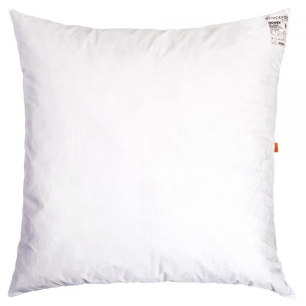 Cushion from cotton, feather and airchips, white in 45x45cm, zoeppritz Goosy