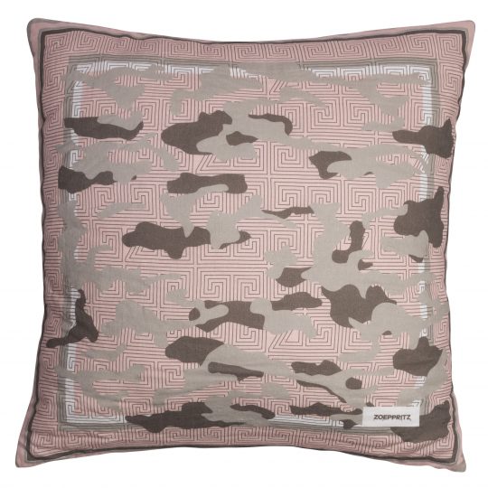 Cushion cover from linen, rose in 80x80cm, zoeppritz Stay Camouflage