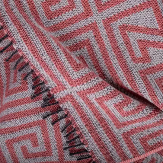 Blanket from merino wool and cashmere, coral in 140x190cm, zoeppritz, legacy