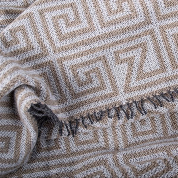 Blanket from merino wool and cashmere, smoke in 140x190cm, zoeppritz, legacy