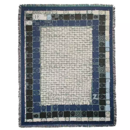 Plaid aus Baumwolle, blau in 140x190cm, zoeppritz Absurd Basket