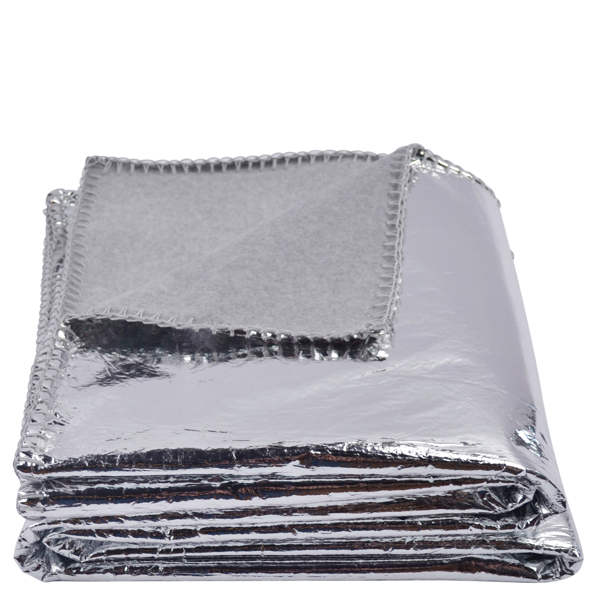 Decke aus polyester, viskose und polyurethan, silber in 140x200cm, zoeppritz Soft-Rescue