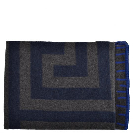Blanket from merino wool and cashmere, charcoal in 150x200cm, zoeppritz Insignia
