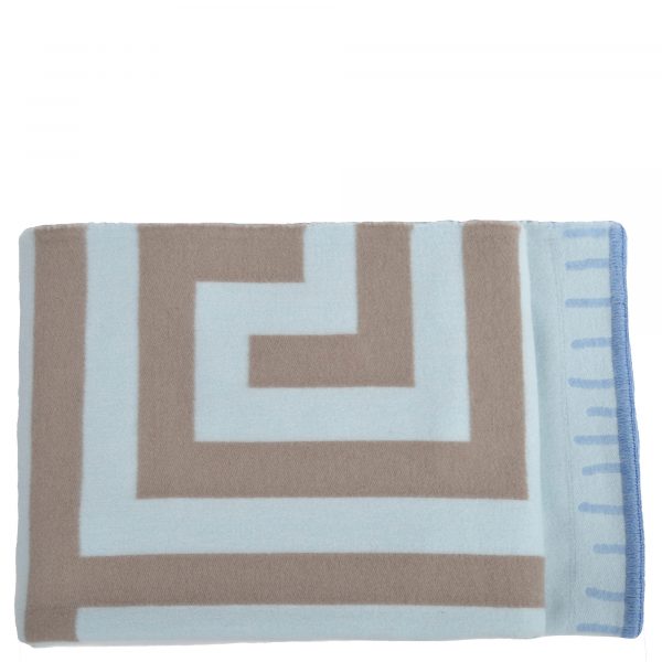 Blanket from merino wool and cashmere, azur in 150x200cm, zoeppritz Insignia