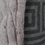 Kissen aus Kunstfell grau in 50x50cm, zoeppritz, Rebron Mink Legacy