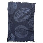 Decke aus Baumwolle, royal blue in 150x200, zoeppritz Flying Coins
