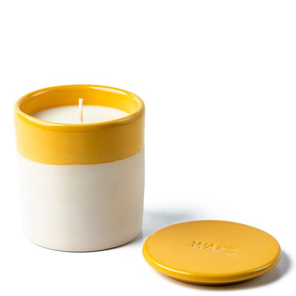 Kerze aus Naturwachs, yellow in 1-wick, zoeppritz Candle Citrus