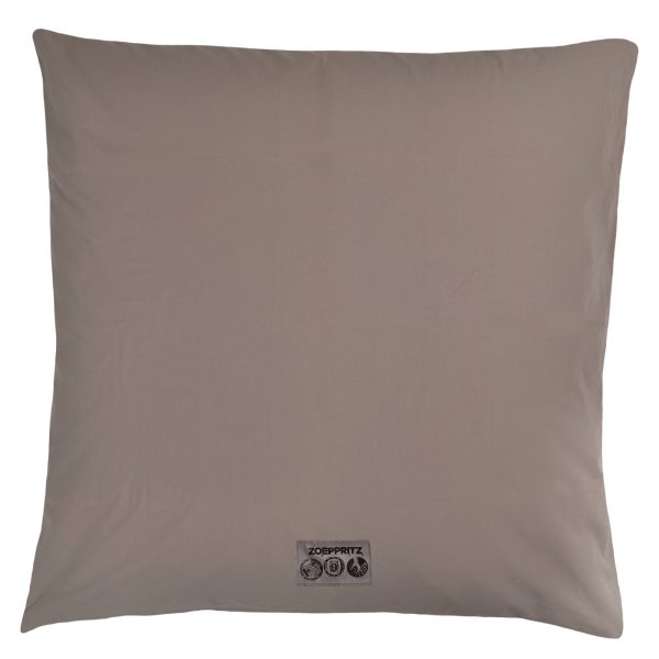 Pillowcase from cotton, taupe in 80x80, zoeppritz Easy