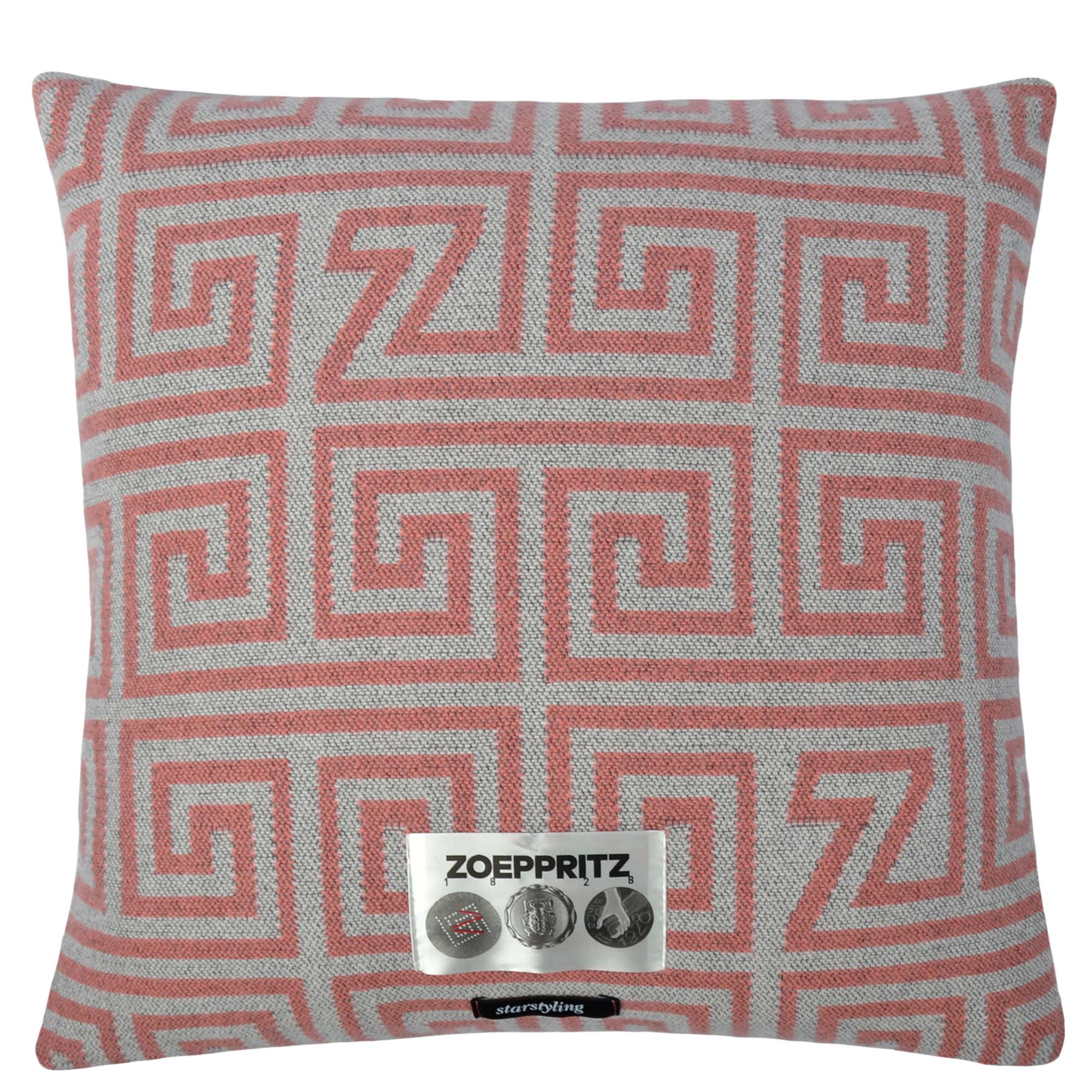 Cushion cover from lambswool and cashmere, coral in 45x45cm, zoeppritz Legacy Balls