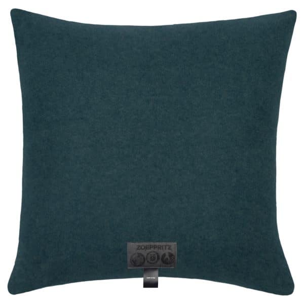 Kissenbezug aus Polyester und Viskose, petrol in 40x40cm, zoeppritz, Soft-Fleece