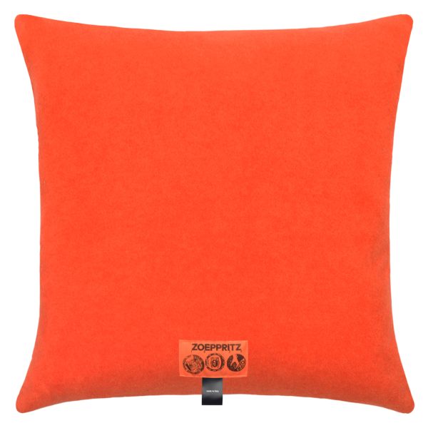 Kissenbezug aus Polyester und Viskose, papaya orange in 40x40cm, zoeppritz, Soft-Fleece