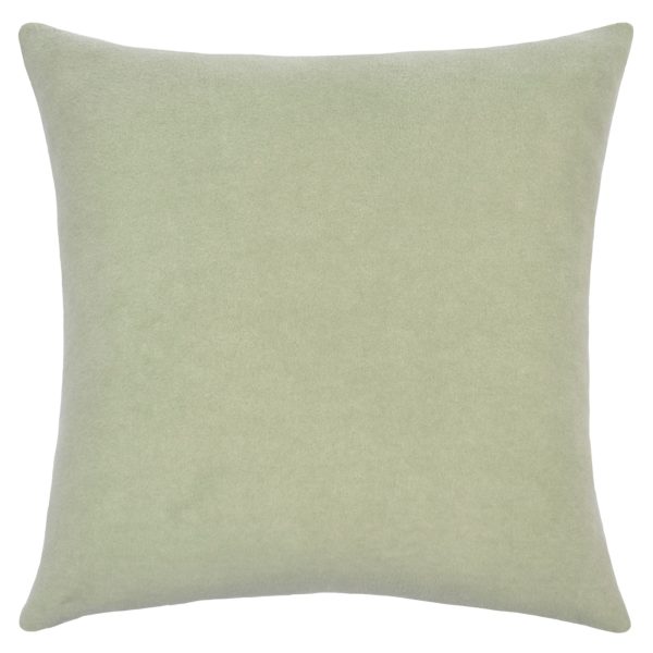 Cushioncover from polyester and viscose, milky green in 50x50cm, zoeppritz, Soft-Fleece