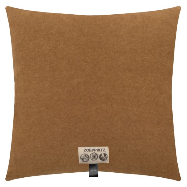 Kissenbezug aus Polyester und Viskose, sahara braun in 40x40cm, zoeppritz, Soft-Fleece