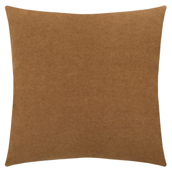 Cushioncover from polyester and viscose, sahara brown in 50x50cm, zoeppritz, Soft-Fleece