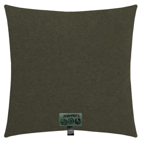 Kissenbezug aus Polyester und Viskose, olive in 40x40cm, zoeppritz, Soft-Fleece