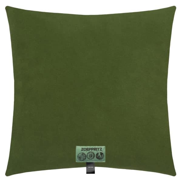 Kissenbezug aus Polyester und Viskose, dunkelgruen in 40x40cm, zoeppritz, Soft-Fleece