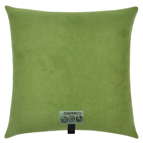 Kissenbezug aus Polyester und Viskose, gruen in 40x40cm, zoeppritz, Soft-Fleece