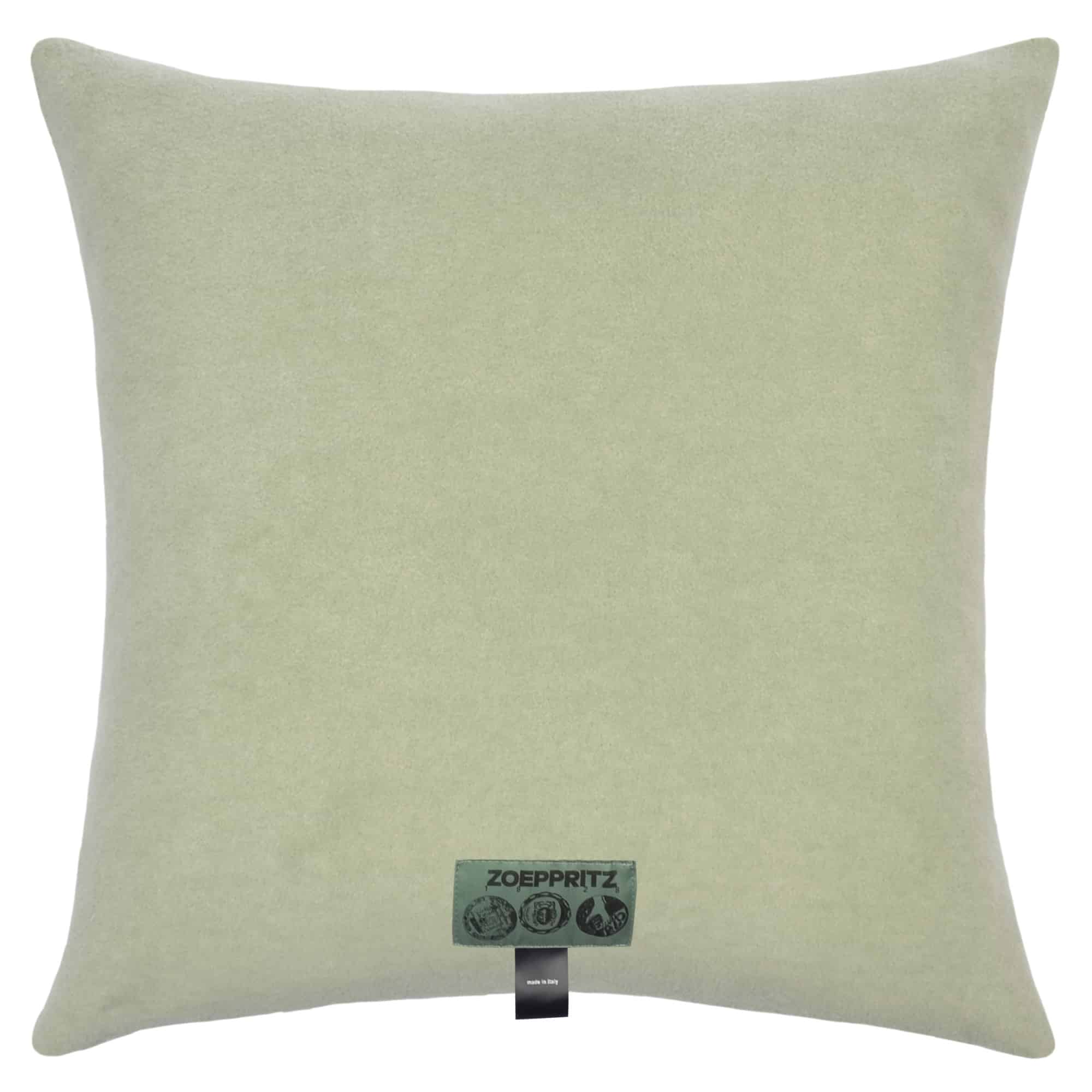 Kissenbezug aus Polyester und Viskose, hellgruen in 40x40cm, zoeppritz, Soft-Fleece Kissenbezug aus Polyester und Viskose, hellgruen in 40x40cm, zoeppritz, Soft-Fleece
