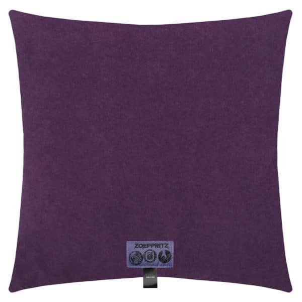 Kissenbezug aus Polyester und Viskose, aubergine in 40x40cm, zoeppritz, Soft-Fleece