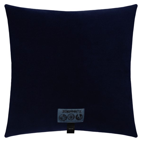 Kissenbezug aus Polyester und Viskose, dunkelblau in 50x50cm, zoeppritz, Soft-Fleece