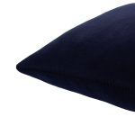 Cushioncover from polyester and viscose, dark marina in 50x50cm, zoeppritz, Soft-Fleece