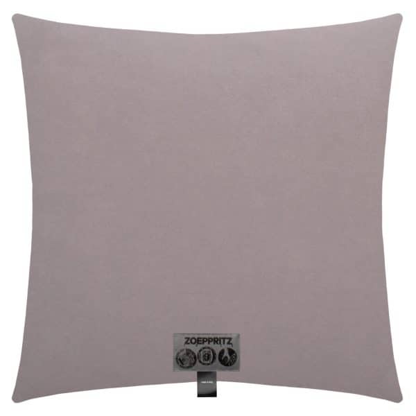 Kissenbezug aus Polyester und Viskose, hellgrau melliert in 40x40cm, zoeppritz, Soft-Fleece