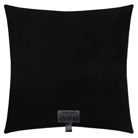 Kissenbezug aus Polyester und Viskose, schwarz in 40x40cm, zoeppritz, Soft-Fleece