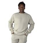 Pullover aus Polyester und Viskose, beige in L, zoeppritz, Soft-Fleece Sweater