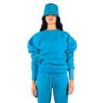 Pullover aus Polyester und Viskose, blau in L, zoeppritz, Soft-Fleece Sweater