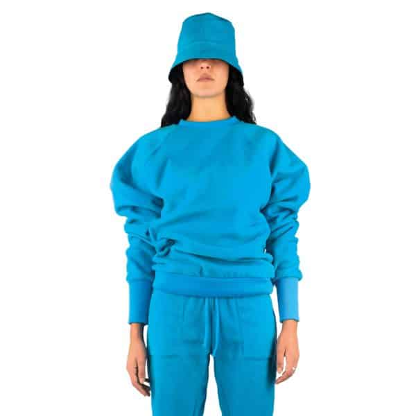Pullover aus Polyester und Viskose, blau in L, zoeppritz, Soft-Fleece Sweater