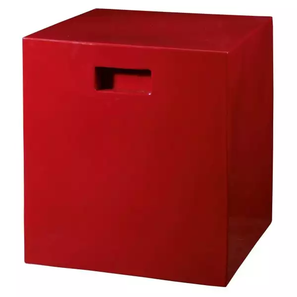 zoeppritz  porcelain hocker 40x40x44 kirsch rot