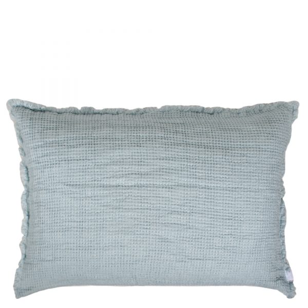 honeybee zoeppritz leinen kissenbezug 30x40 wasser blau