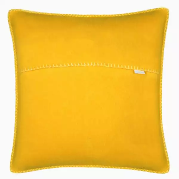 zoeppritz weicher soft fleece kissenbezug 50x50 curry gelb