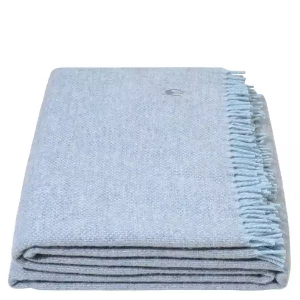 must relax zoeppritz schurwolle plaid 130x190 pudriges blau