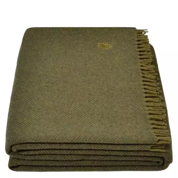 must relax zoeppritz schurwolle plaid 130x190 wald gruen