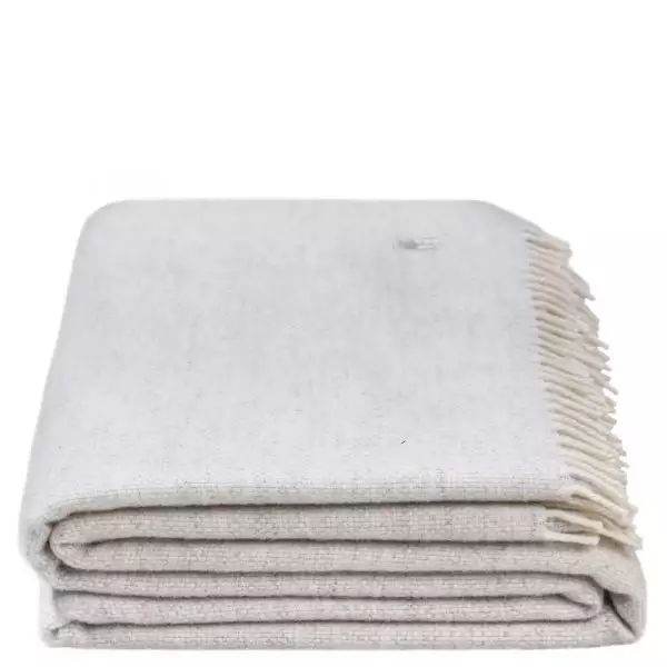 must relax zoeppritz schurwolle plaid 130x190 dunkles weiss