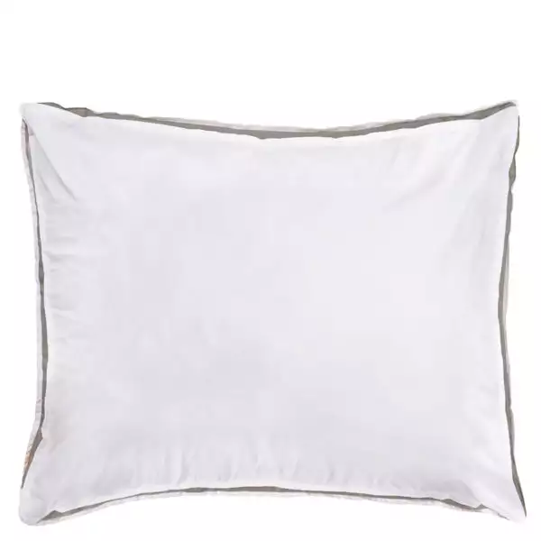 zoeppritz Absolute Kissenbezug, Farbe weiss mit braun, Material Baumwolle Perkal in Groesse 30x40