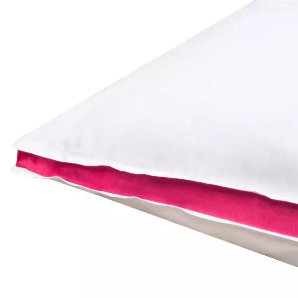zoeppritz Absolute Kissenbezug, Farbe weiss mit rot, Material Baumwolle Perkal in Groesse 30x40
