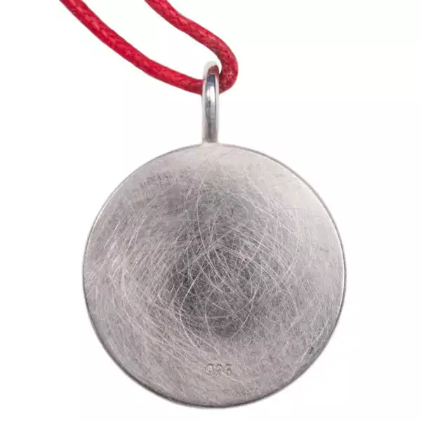 zoeppritz Jag coin necklace Silber Kette Baumwollband gewachst