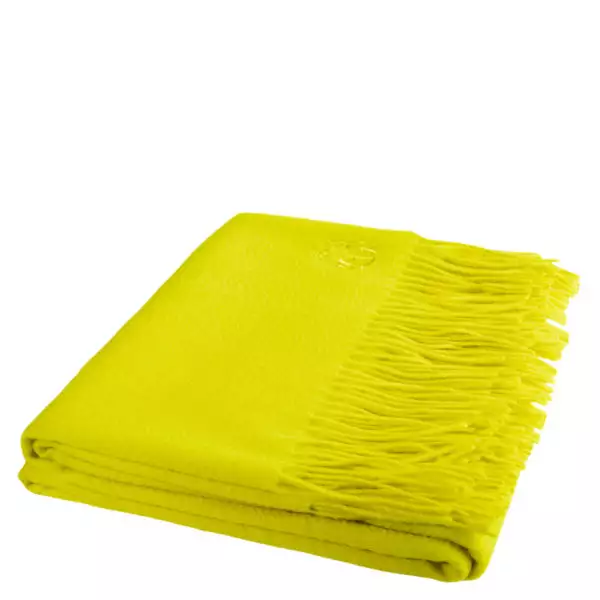 zoeppritz Imagine Plaid, Zironengelb, Material Cashmere in Groesse 130x180