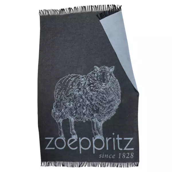 zoeppritz bah zoeppritz Decke, Anthrazit Schwarz, Material Schurwolle in Groesse 145x230