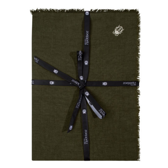 zoeppritz Stay Tischdecke, Farbe dunkelgruen, Material Leinen in Groesse 145x250
