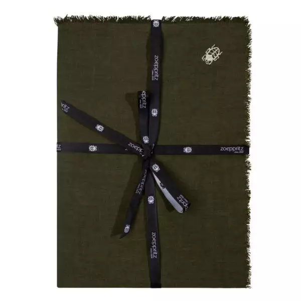 zoeppritz Stay Tischdecke, Farbe dunkelgruen, Material Leinen in Groesse 145x250