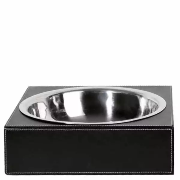 zoeppritz Shipshape Box Hundenapf schwarz, Material MDF Kunstleder