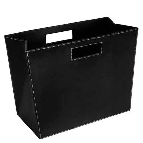 zoeppritz Shipshape Magazin Box schwarz, Material MDF Kunstleder