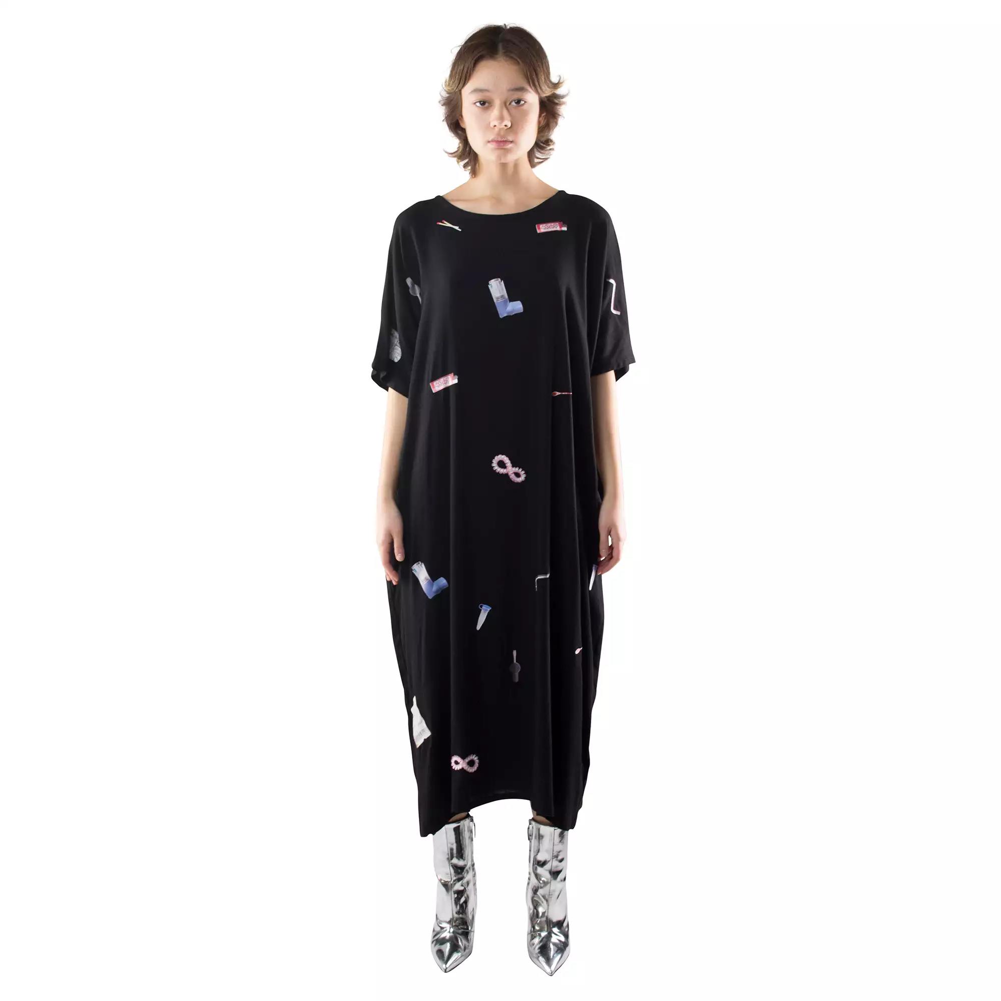 starstyling zoeppritz things kaftan, Farbe schwarz, Material Viskose in Groesse S